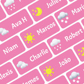 StacynKirill Personalized Name Labels for Kids Custom Stcikers Washable for Clothes and Gear Non Iron Waterproof for Kids Stuff Daycare Toddlers School Supplies Water Bottle Camp 0.5"X1.2" (Weather)Stacy & Kirill