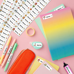 Stacynkirill Personalized Name Label Tag Kids Custom Stcikers for Water Bottle Stationary Lunch Box Waterproof Removable Self-Adhesive Labels for Daycare Toddlers School Stuff Parents Size 1.8”X1.1”Stacy & Kirill