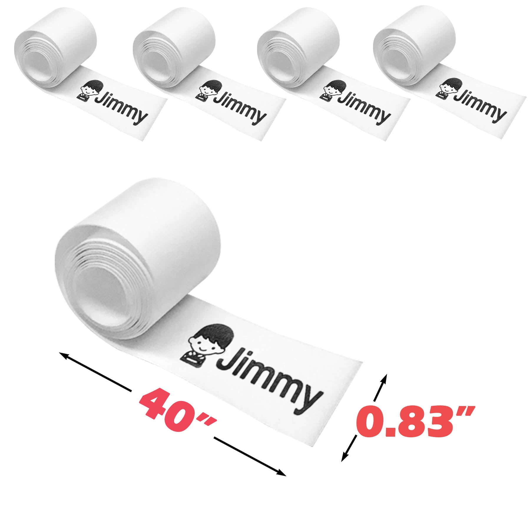 40 Inch (20 - 25 names quantity )Per Roll Iron On Stamp Tapes For Dark And Thin ClothesStacynKirill