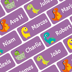 StacynKirill Personalized Name Labels for Kids Custom Stcikers Washable for Clothes and Gear Non Iron Waterproof for Kids Stuff Daycare Toddlers School Supplies Water Bottle Camp 0.5"X1.2" (Dinosaur)Stacy & Kirill