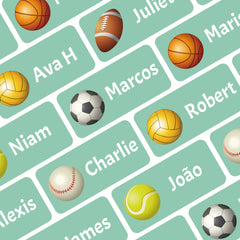 StacynKirill Personalized Name Labels for Kids Custom Stcikers Washable for Clothes and Gear Non Iron Waterproof for Kids Stuff Daycare Toddlers School Supplies Water Bottle Camp 0.5"X1.2"(Sport)Stacy & Kirill